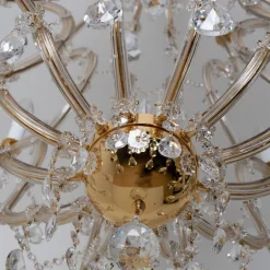Sale Pamono Maria Theresa Gold-Plated Swarovski Chandelier, 1950
