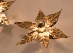 Sale Pamono Massive Flower Wall Lights, Belgium, 1970, Set of 2