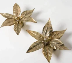 Sale Pamono Massive Flower Wall Lights, Belgium, 1970, Set of 2
