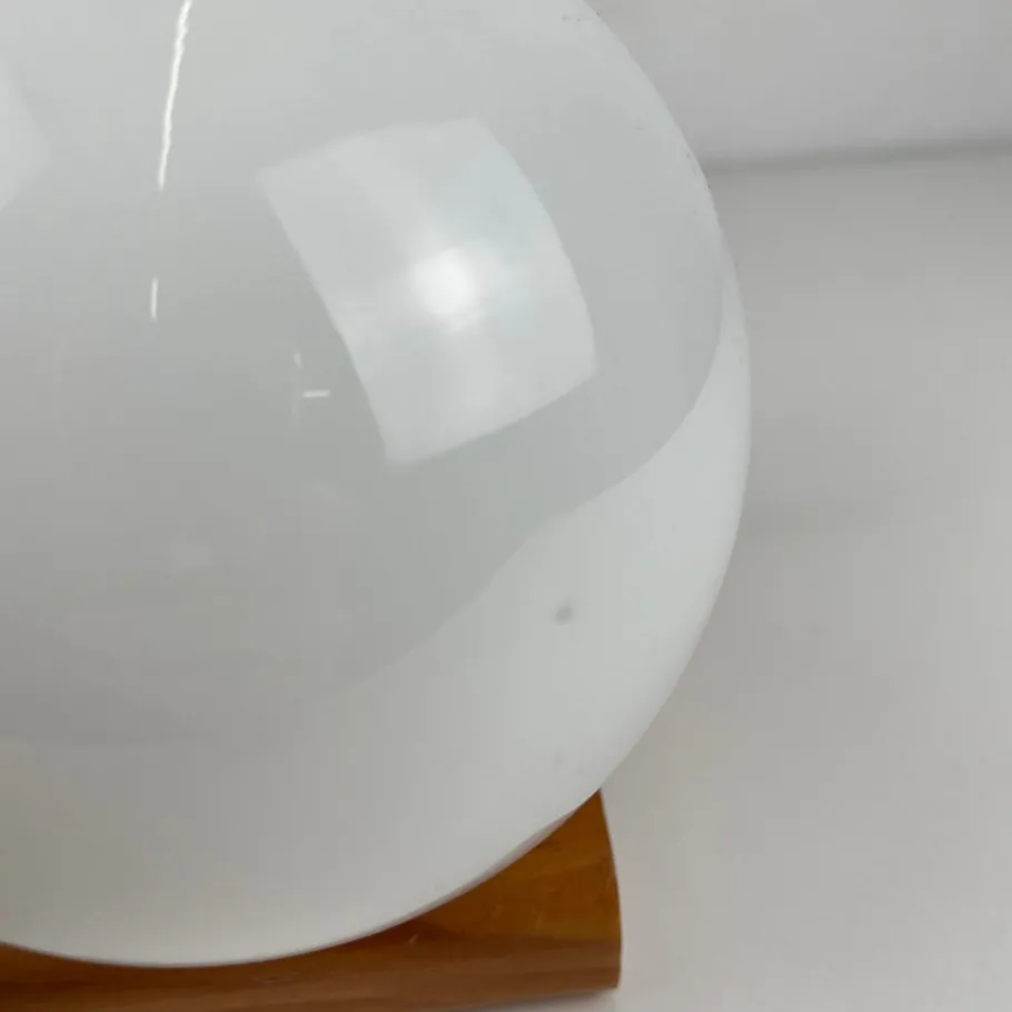 Hot Pamono MCM Wood and Glass Wall Sconce, 1950s