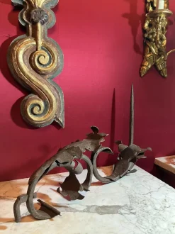 Sale Pamono Medieval Iron Torch Wall Sconce, Tuscany, Italy, 13th Century