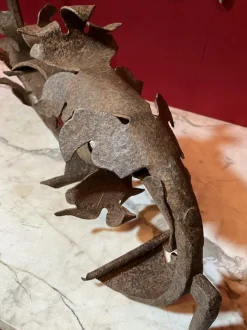 Sale Pamono Medieval Iron Torch Wall Sconce, Tuscany, Italy, 13th Century