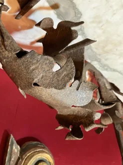 Sale Pamono Medieval Iron Torch Wall Sconce, Tuscany, Italy, 13th Century