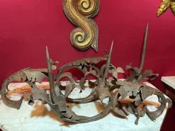 Sale Pamono Medieval Iron Torch Wall Sconce, Tuscany, Italy, 13th Century