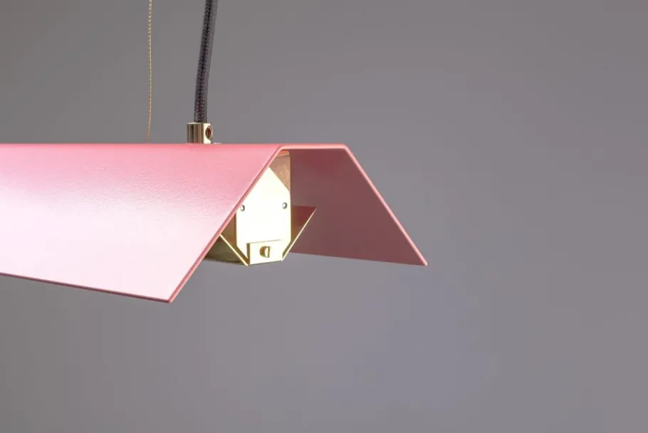 New Pamono Medium Misalliance Pink Suspended Light by Lexavala