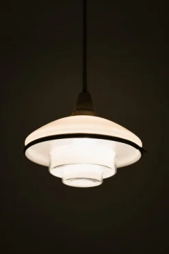 Hot Pamono Megaphos Hanging Lamp in Nickel Plated Metal by C.F. Otto Müller, 1932