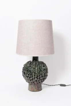 Discount Pamono Melides Green and Black Terracota Lamp by Barracuda Interiors