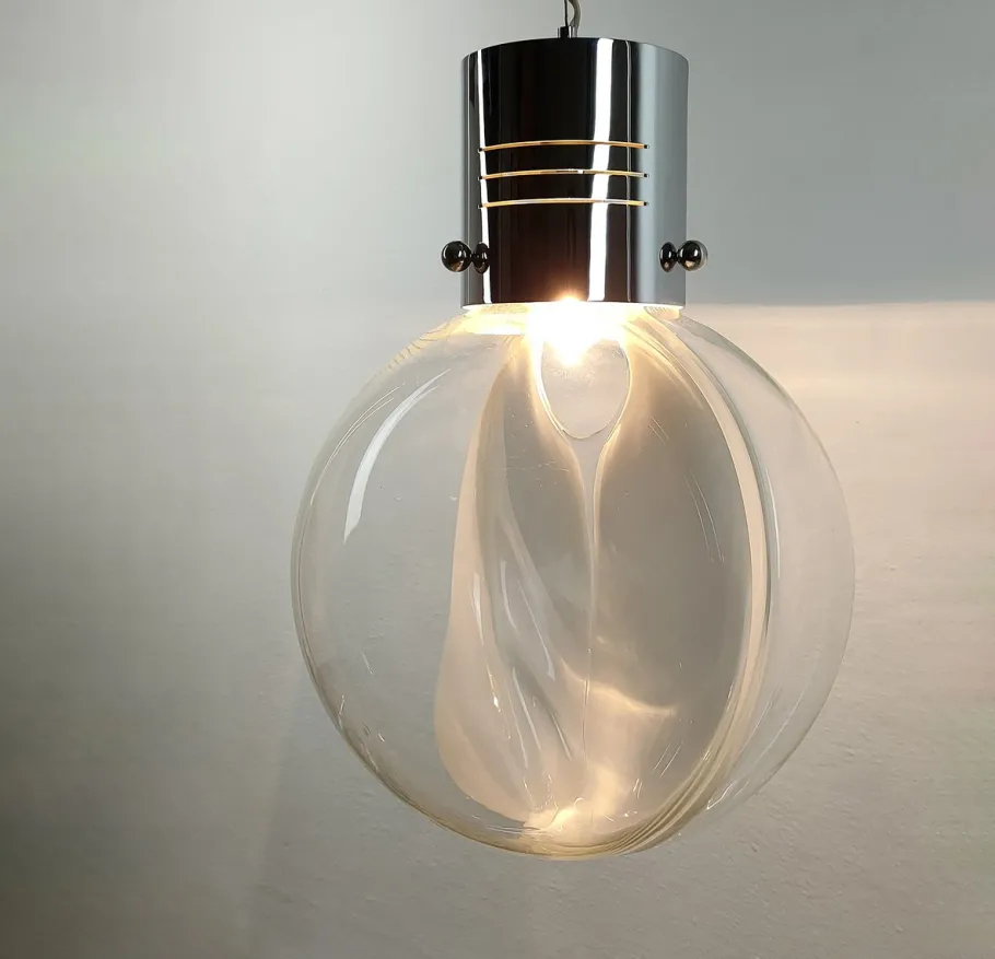 Sale Pamono Membrana Ceiling Lamp in Murano Glass by Toni Zuccheri for Venini, 1960s