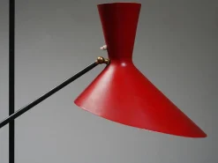 Sale Pamono Metal and Brass Floor Lamp attributed to Carl Moor for BAG Turgi, Switzerland, 1950s