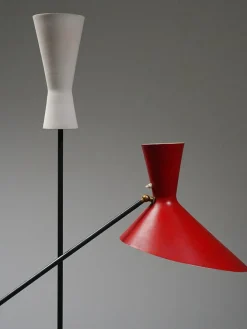 Sale Pamono Metal and Brass Floor Lamp attributed to Carl Moor for BAG Turgi, Switzerland, 1950s