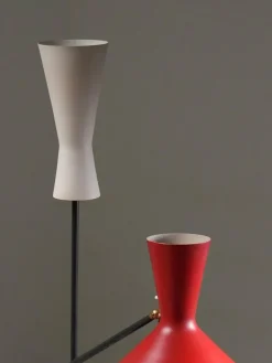 Sale Pamono Metal and Brass Floor Lamp attributed to Carl Moor for BAG Turgi, Switzerland, 1950s