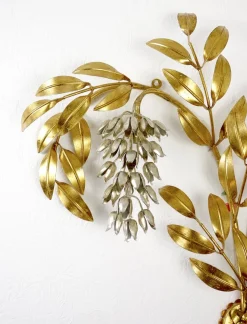 Hot Pamono Metal Flower Wall Lamp by Hans Kögl, 1960s