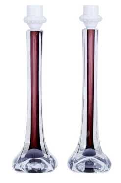 Clearance Pamono Mid 20th Century Coloured Glass Table Lamps from Flygsfors, Set of 2
