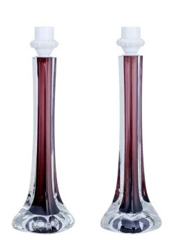Clearance Pamono Mid 20th Century Coloured Glass Table Lamps from Flygsfors, Set of 2