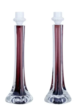 Clearance Pamono Mid 20th Century Coloured Glass Table Lamps from Flygsfors, Set of 2