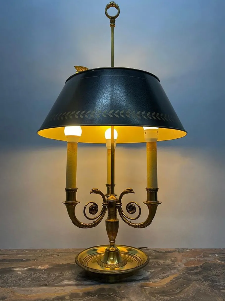 Sale Pamono Mid 20th Century French Brass Bouillotte Lamp