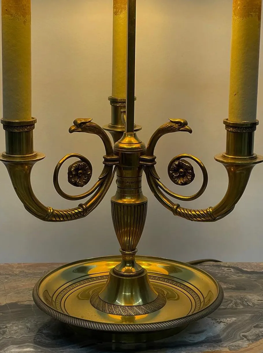 Sale Pamono Mid 20th Century French Brass Bouillotte Lamp