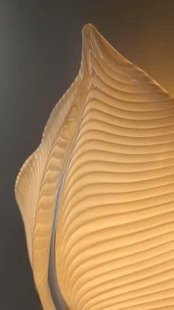 Hot Pamono Mid 20th Century Modern White Striped Murano Glass Leaf Sconce, Italy, 1960s