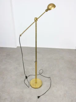Best Pamono Mid-Century Adjustable Floor Lamp in Brass