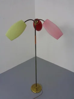 Sale Pamono Mid-Century Adjustable Floor Lamp with Three Lanterns, 1950s