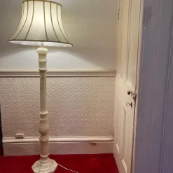 Best Pamono Mid-Century Alabaster Carved Floor Lamp, 1970s