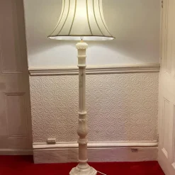 Best Pamono Mid-Century Alabaster Carved Floor Lamp, 1970s