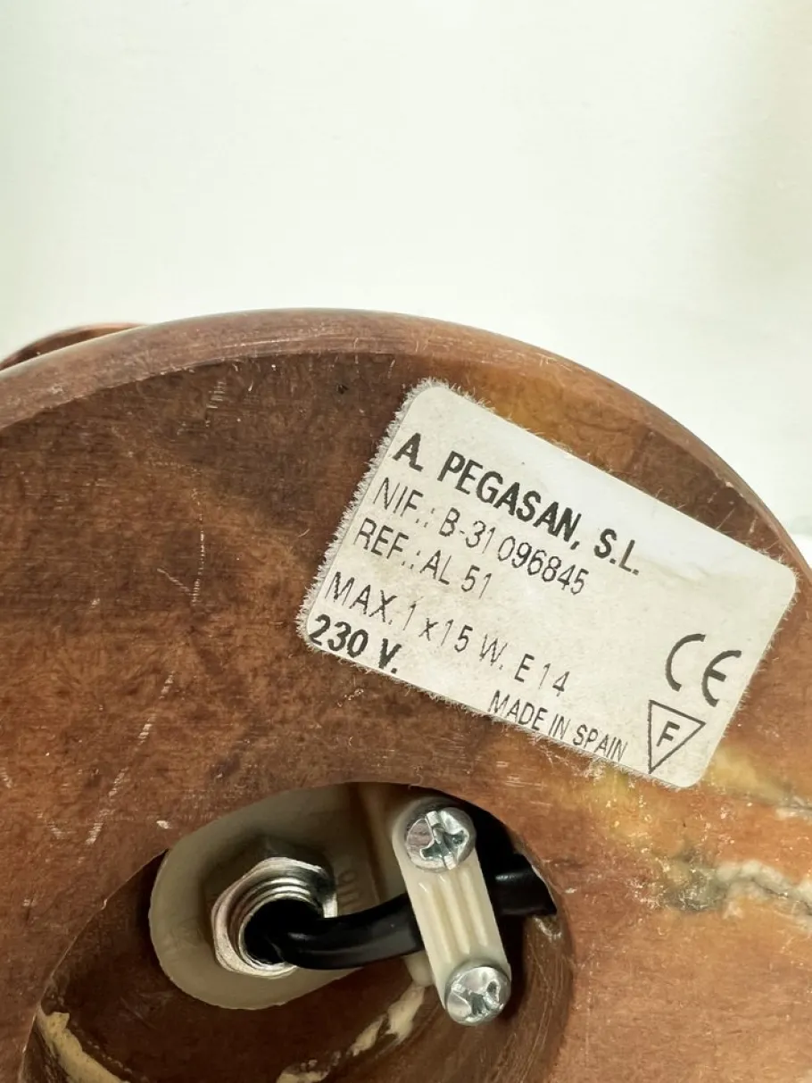 Discount Pamono Mid-Century Alabaster Mushroom Pegasam Table Lamp, Spain, 1970s, Set of 2