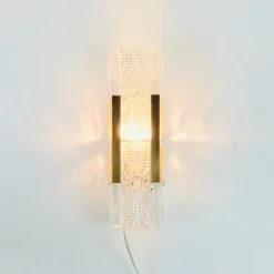 Hot Pamono Mid-Century Aladdin Wall Light in Glass and Brass from Vitrika, Denmark, 1960s-1970s