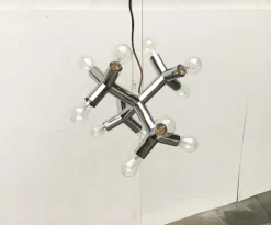 New Pamono Mid-Century Austrian Space Age Atomic 12 HL Pendant Lamp from J.T. Kalmar, 1960s