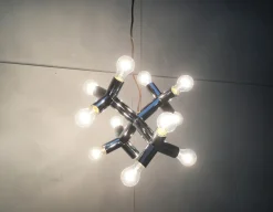 New Pamono Mid-Century Austrian Space Age Atomic 12 HL Pendant Lamp from J.T. Kalmar, 1960s