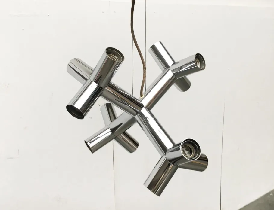 New Pamono Mid-Century Austrian Space Age Atomic 12 HL Pendant Lamp from J.T. Kalmar, 1960s