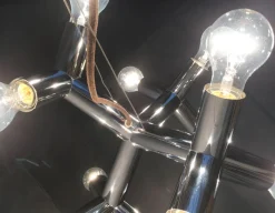 New Pamono Mid-Century Austrian Space Age Atomic 12 HL Pendant Lamp from J.T. Kalmar, 1960s