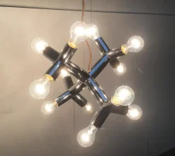 New Pamono Mid-Century Austrian Space Age Atomic 12 HL Pendant Lamp from J.T. Kalmar, 1960s