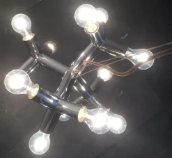 New Pamono Mid-Century Austrian Space Age Atomic 12 HL Pendant Lamp from J.T. Kalmar, 1960s