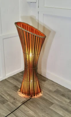 Hot Pamono Mid-Century Bamboo Floor Lamp, 1960s