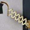 Discount Pamono Mid-Century Black and Gold Accordion Wall Lamp, France, 1950s