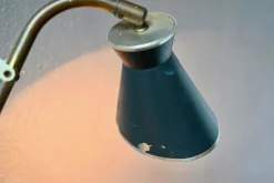 Discount Pamono Mid-Century Black and Gold Accordion Wall Lamp, France, 1950s