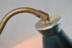 Discount Pamono Mid-Century Black and Gold Accordion Wall Lamp, France, 1950s