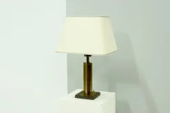 New Pamono Mid-Century Brass and Copper Table Lamp, 1970s