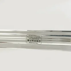 New Pamono Mid-Century Brass and Murano Glass Triedri Sconces in the style of Venini, 2000s, Set of 2