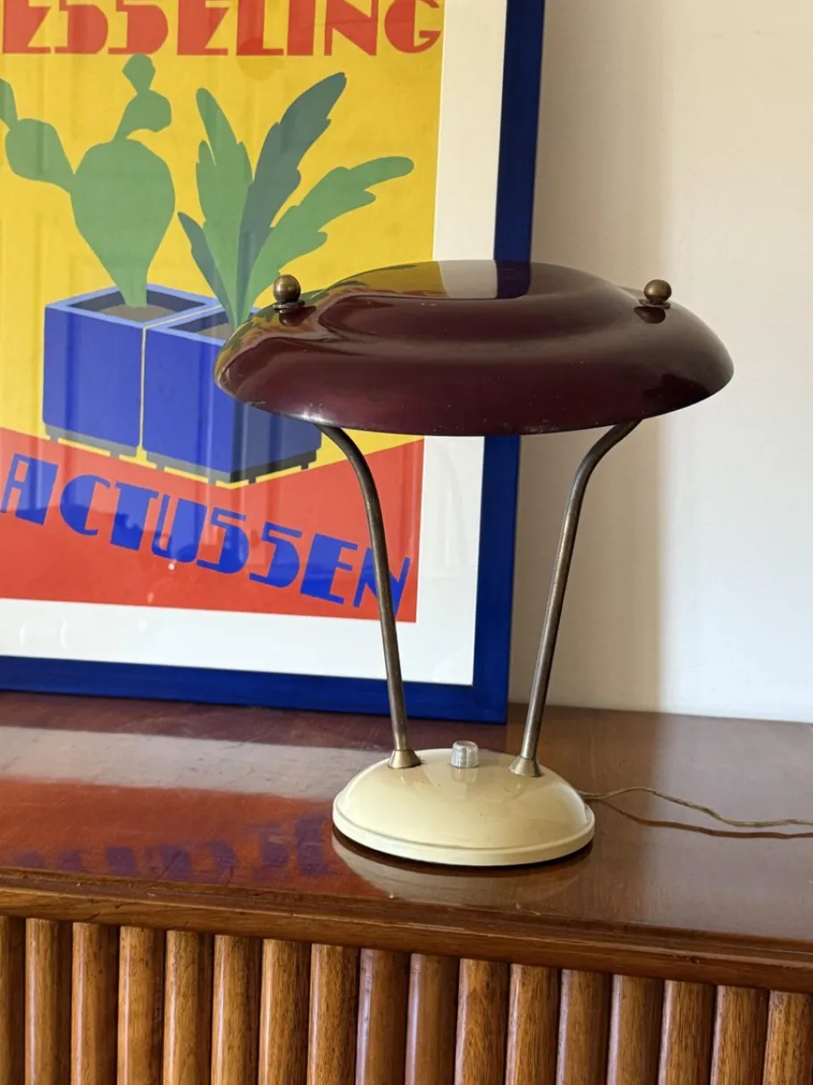 Sale Pamono Mid-Century Brass Desk Lamp, France, 1950s