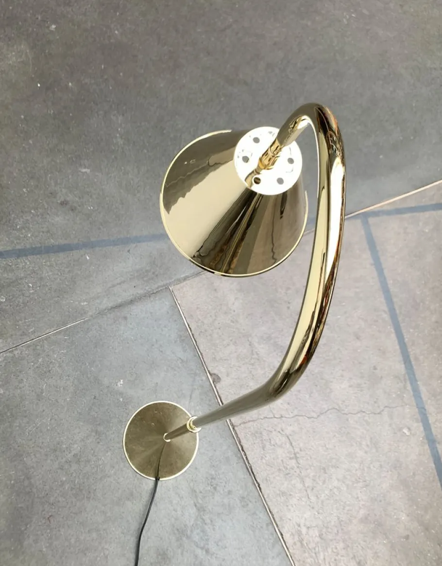 Best Pamono Mid-Century Brass Floor Lamp by Jacques Adnet for Valenti, Spain, 1960s