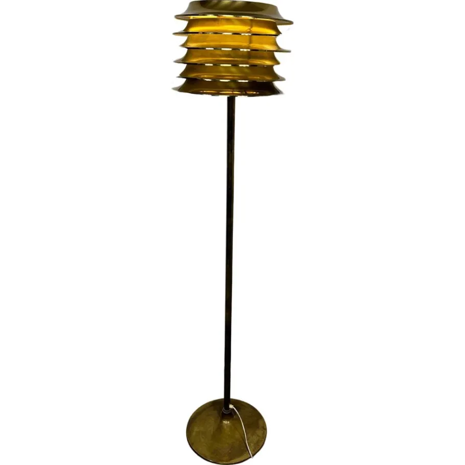 Sale Pamono Mid-Century Brass Floor Lamp attributed to Kari Ruokonen for Lynx, Finland, 1950s