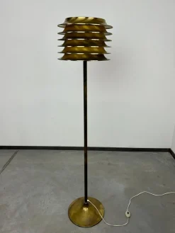 Sale Pamono Mid-Century Brass Floor Lamp attributed to Kari Ruokonen for Lynx, Finland, 1950s