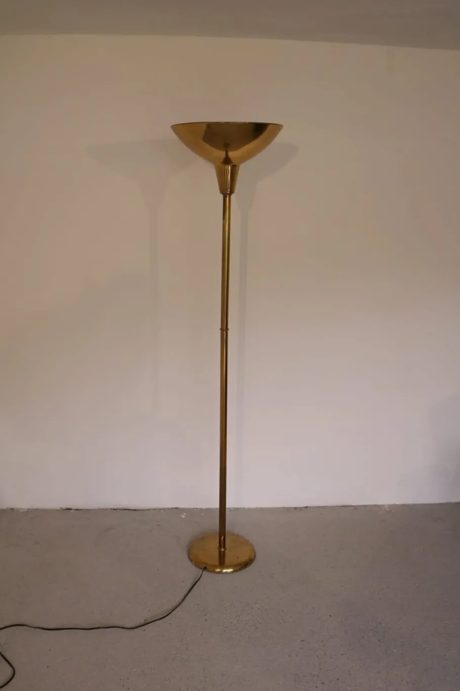 New Pamono Mid-Century Brass Floor Lamp from Azucena