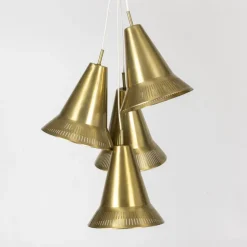 Sale Pamono Mid-Century Brass Pendant Light by Hans Bergström, 1950s