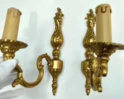 Discount Pamono Mid-Century Bronze Wall Sconces, France, 1960s, Set of 2