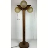 Sale Pamono Mid-Century Brutalist Oak Floor Lamp with 4 Spheres from Temde Leuchten, 1970s