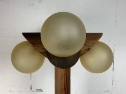 Sale Pamono Mid-Century Brutalist Oak Floor Lamp with 4 Spheres from Temde Leuchten, 1970s