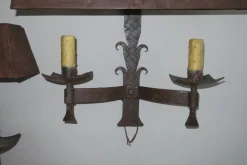 Clearance Pamono Mid-Century Brutalist Patinated Iron Wall Lights, 1960s, Set of 2